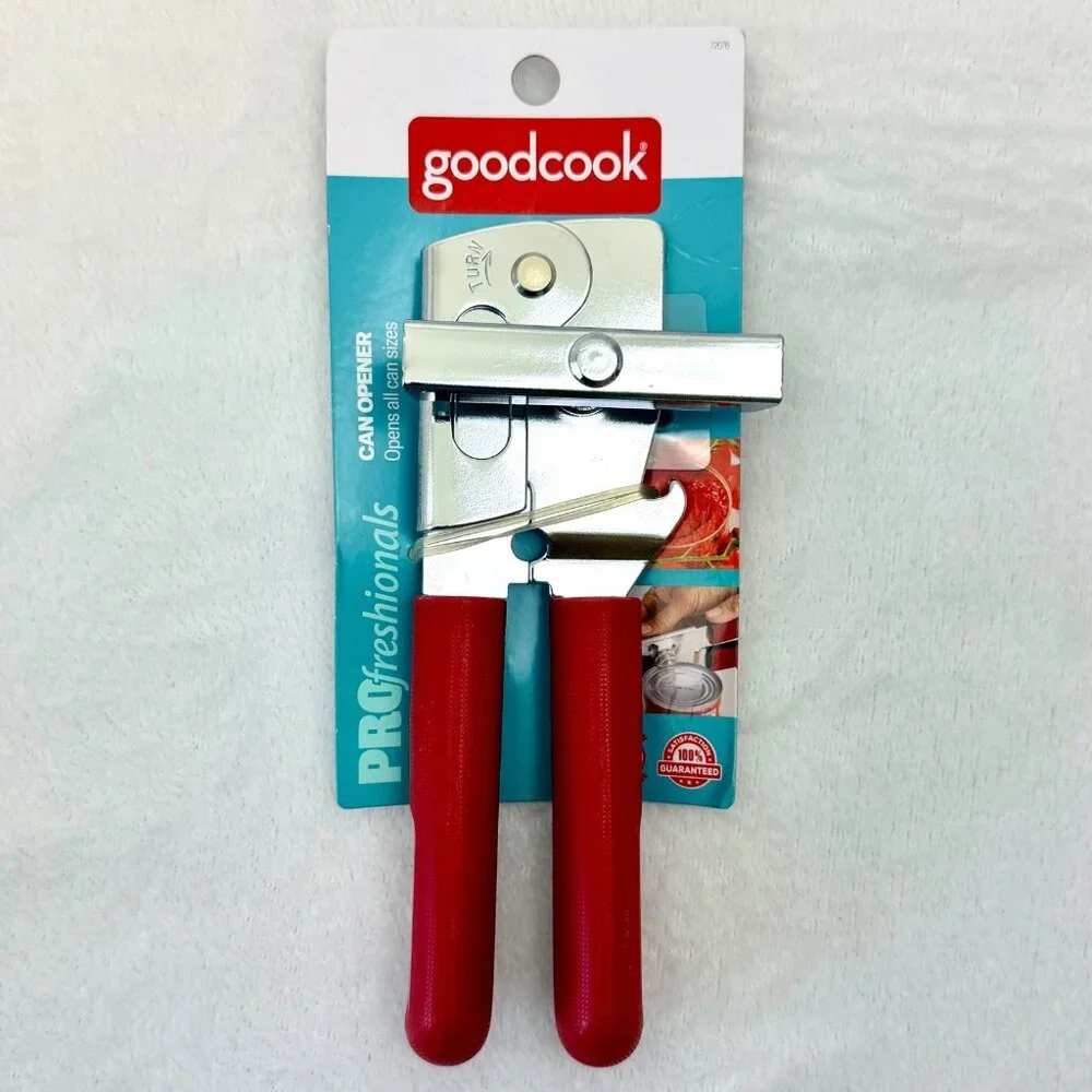 Goodcook Can Opener PROfeshionals Stainless Steel High-Carbon Cutting Edge Red